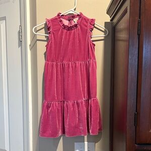 Crewcuts pink velour dress